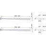 Рейка ALCAPLAST APZ901M/1000 из нержавеющей стали для пола с уклоном, левая