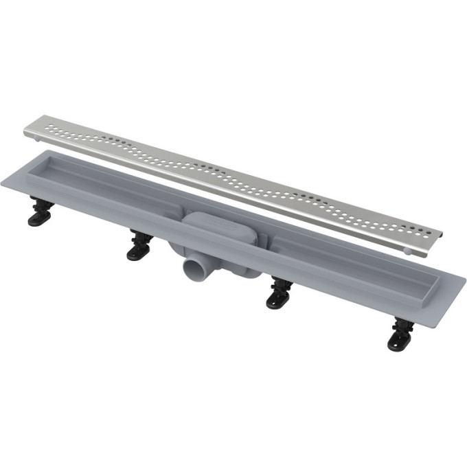 Водоотводящий желоб ALCAPLAST APZ8 SIMPLE AG100101950 с порогами для перфорированной решетки